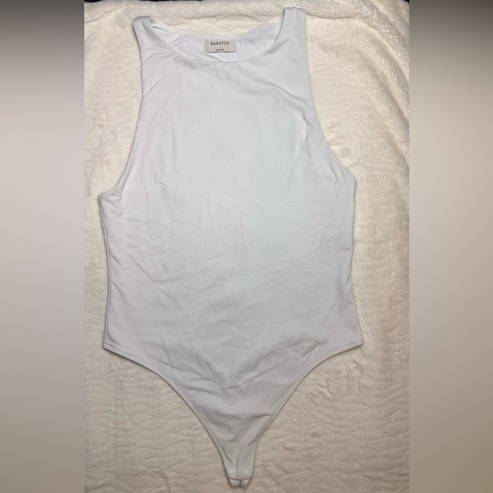 Aritiza Babaton White Sleeveless Bodysuit - Picture 1 of 2